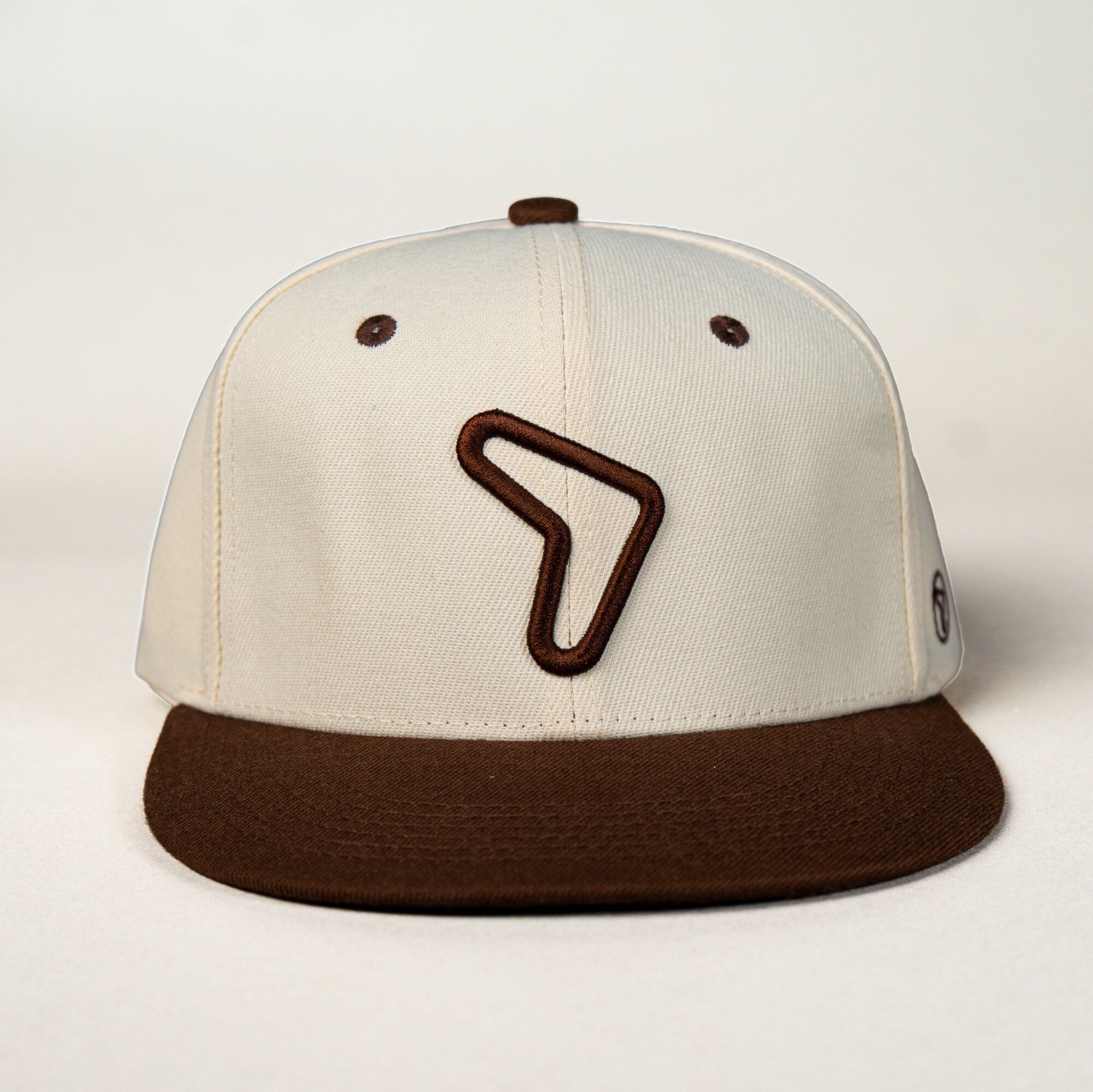 The Chad cream flat-brim hat sample